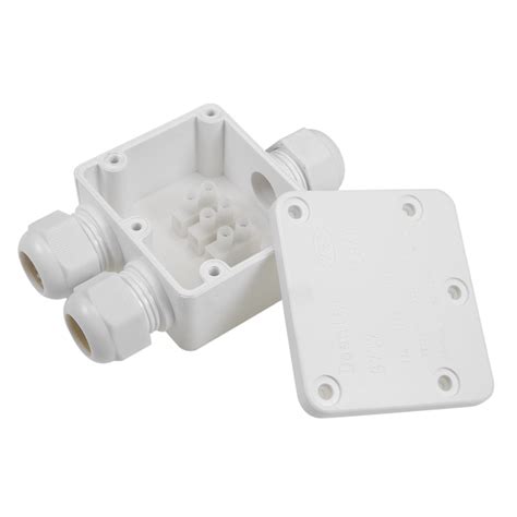 small white junction box|electrical junction box with lugs.